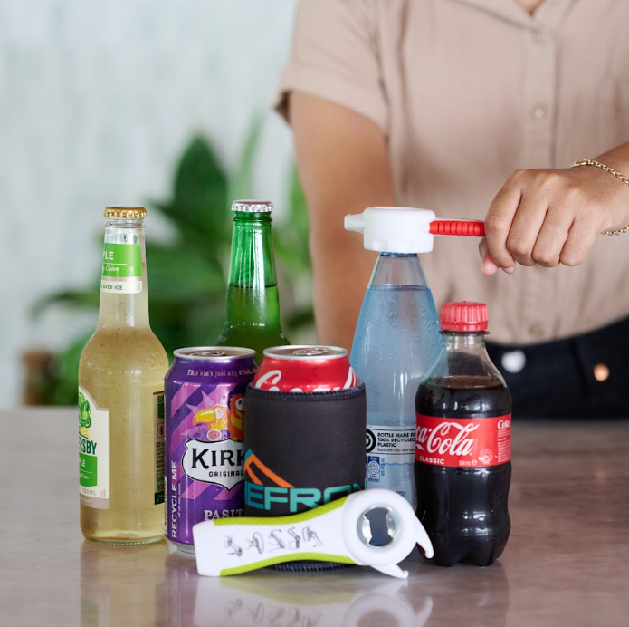 5 In 1 Multi Functional Jar Opener; Ring Pull and Bottle Opener (Green)