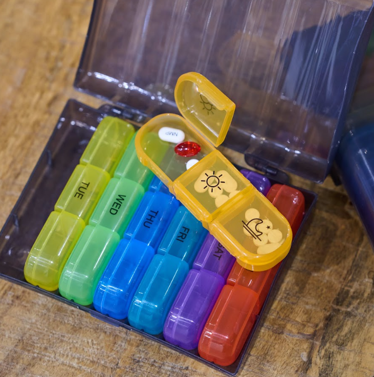 7-Day Midnight Series Detachable Pill Organiser (multi-colour)