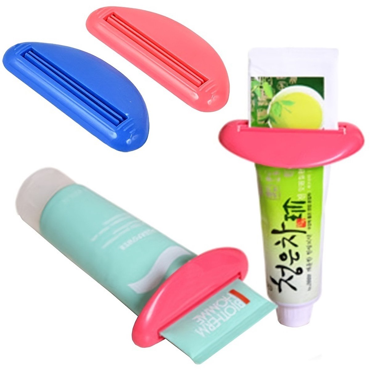 Toothpaste Tube Squeezer, 4 Pack, Toothpaste Roller Holder
