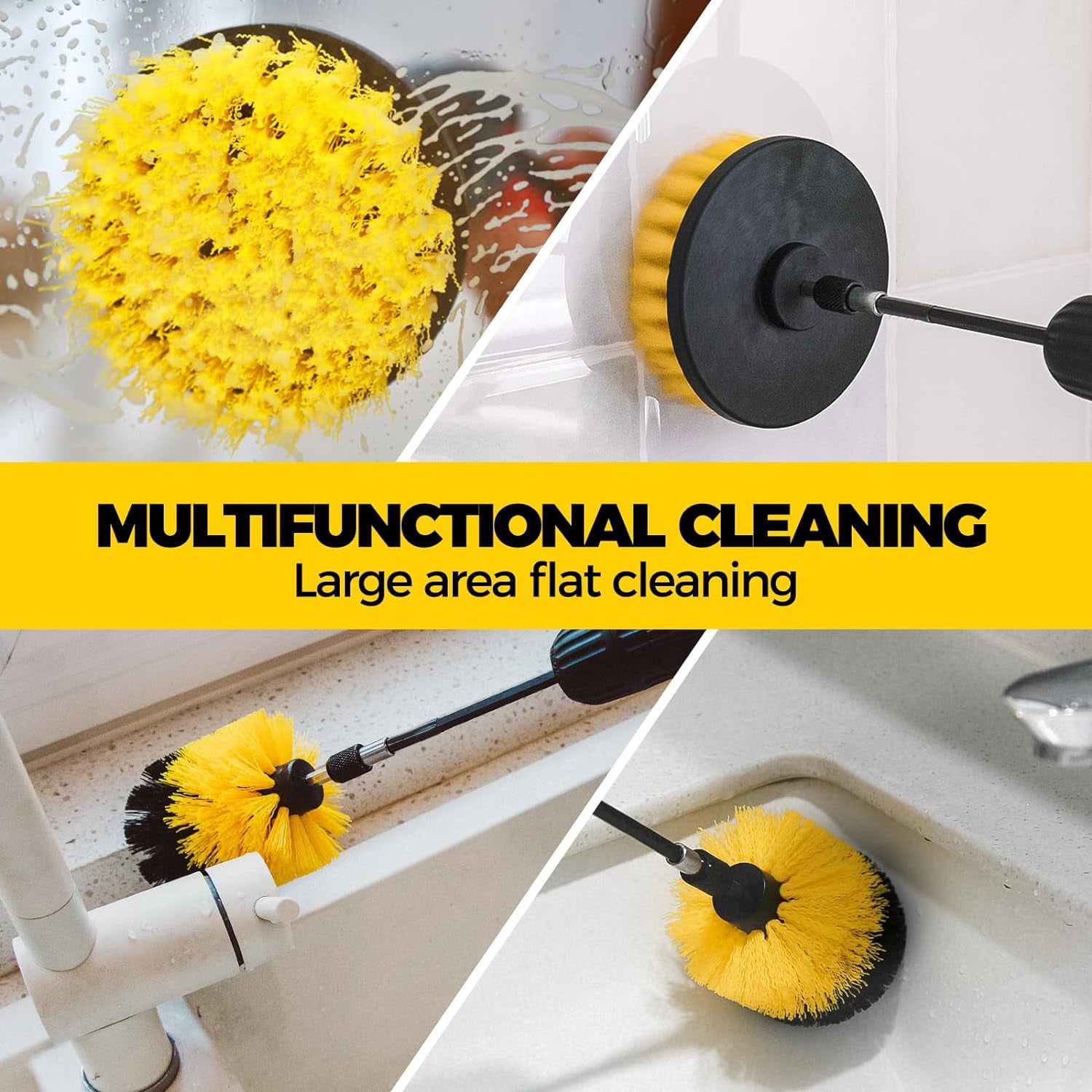 7-Piece Power Scrubber Drill Brush Deep Cleaning Kit (All-Purpose Cleaning Kit)